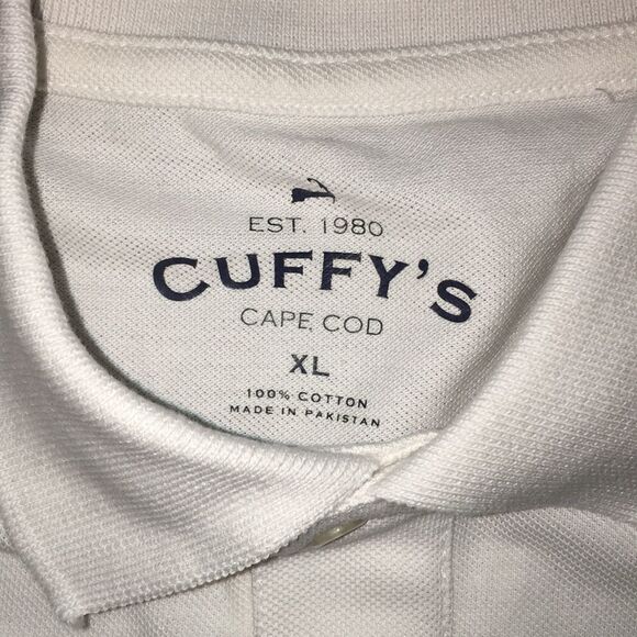 New Cuffy’s Cape Cod white sailing polo golf shirt - Picture 4 of 4